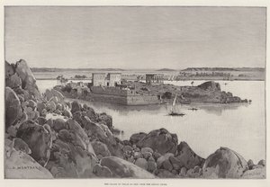 A ilha de Philae vista da costa da Líbia
